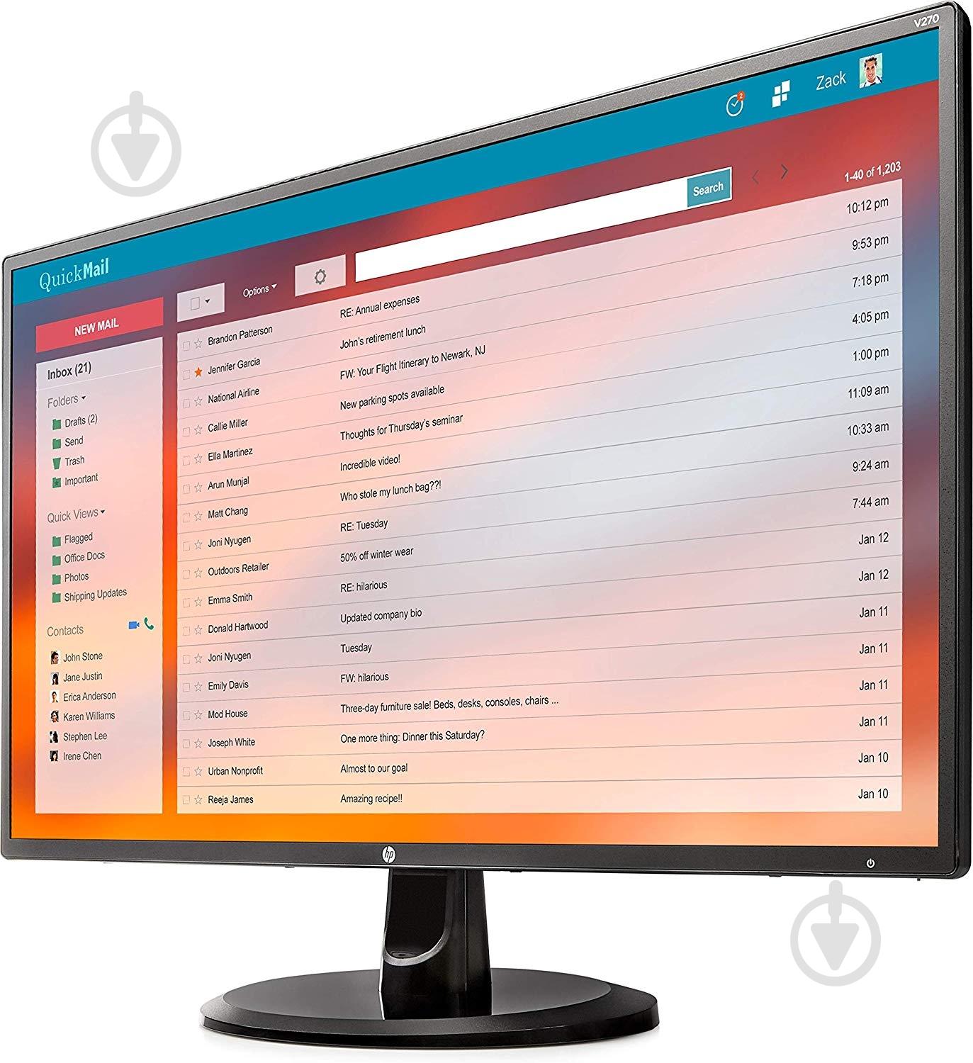 Монитор HP V270 27" (3PL17AA) - фото 3