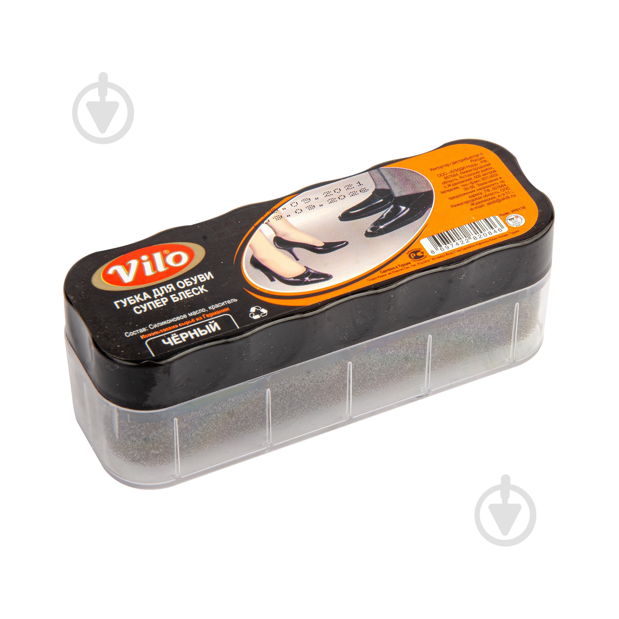 Губка-блеск Vilo черный - фото 1 Губка-блеск Vilo черный - фото 1