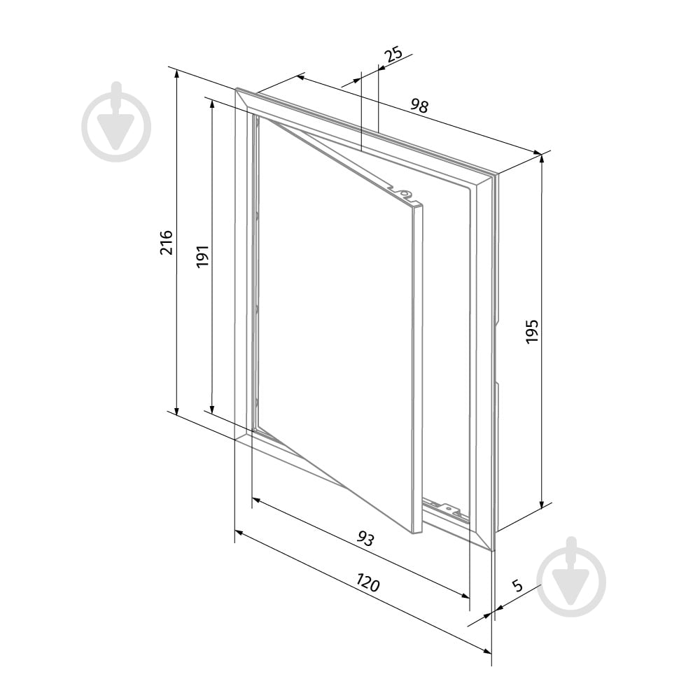Дверцы ревизионные Вентс пластиковые Д 10x20 см - фото 3 Дверцы ревизионные Вентс пластиковые Д 10x20 см - фото 3