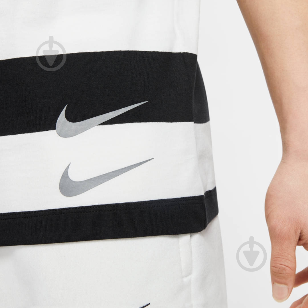 Футболка Nike M NSW SWOOSH STRIPE TEE CQ5196-100 р.XL белый - фото 4 Футболка Nike M NSW SWOOSH STRIPE TEE CQ5196-100 р.XL белый - фото 4