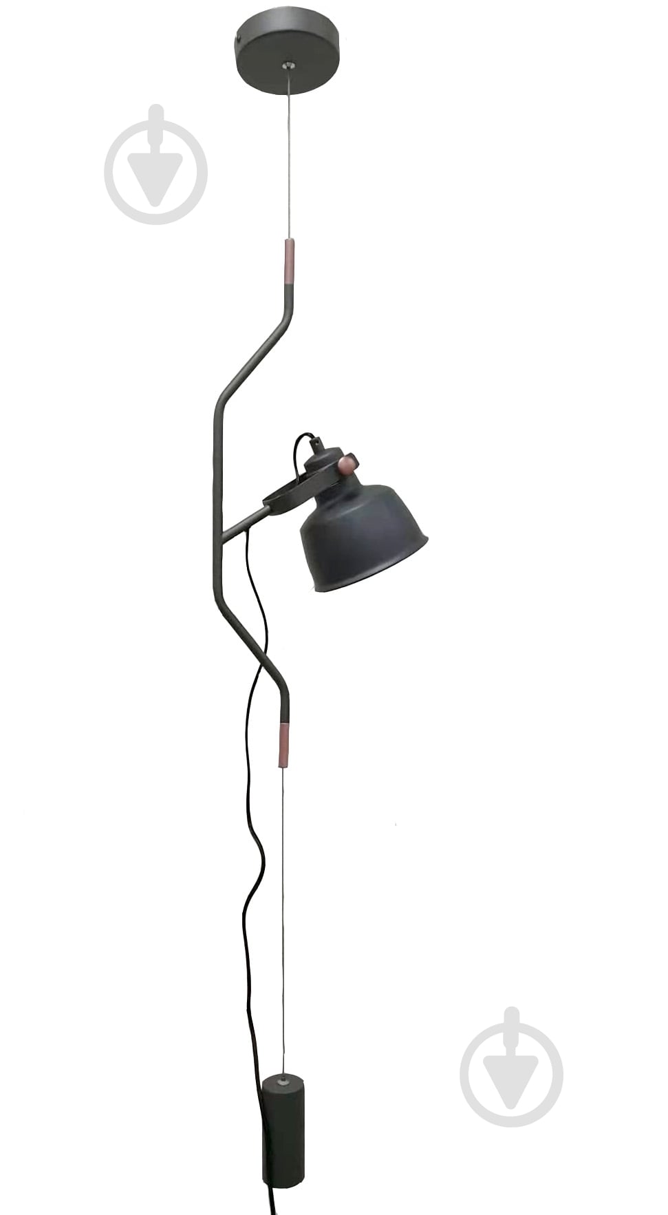 Підвіс Focus Light MD151047-1 1x60 Вт E27 чорний матовий - фото 1