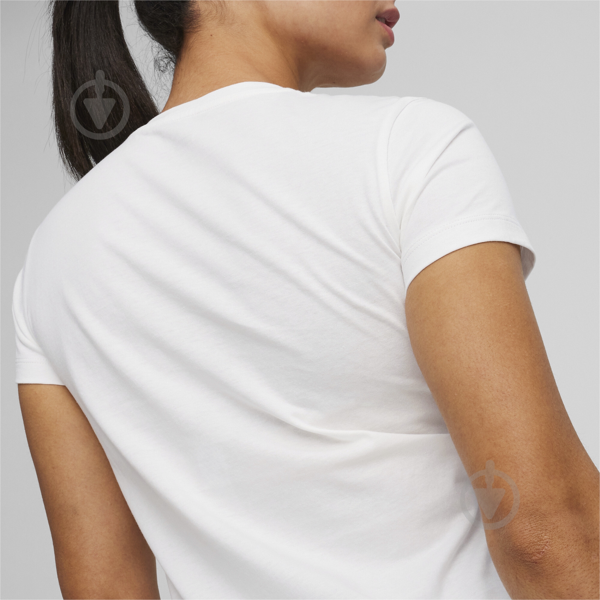 Футболка Puma ESS+ SCRIPT TEE 67931502 р.M белый - фото 5 Футболка Puma ESS+ SCRIPT TEE 67931502 р.M белый - фото 5