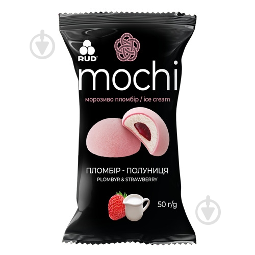 Мороженое Рудь "Mochi" пломбир-клубника - фото 1