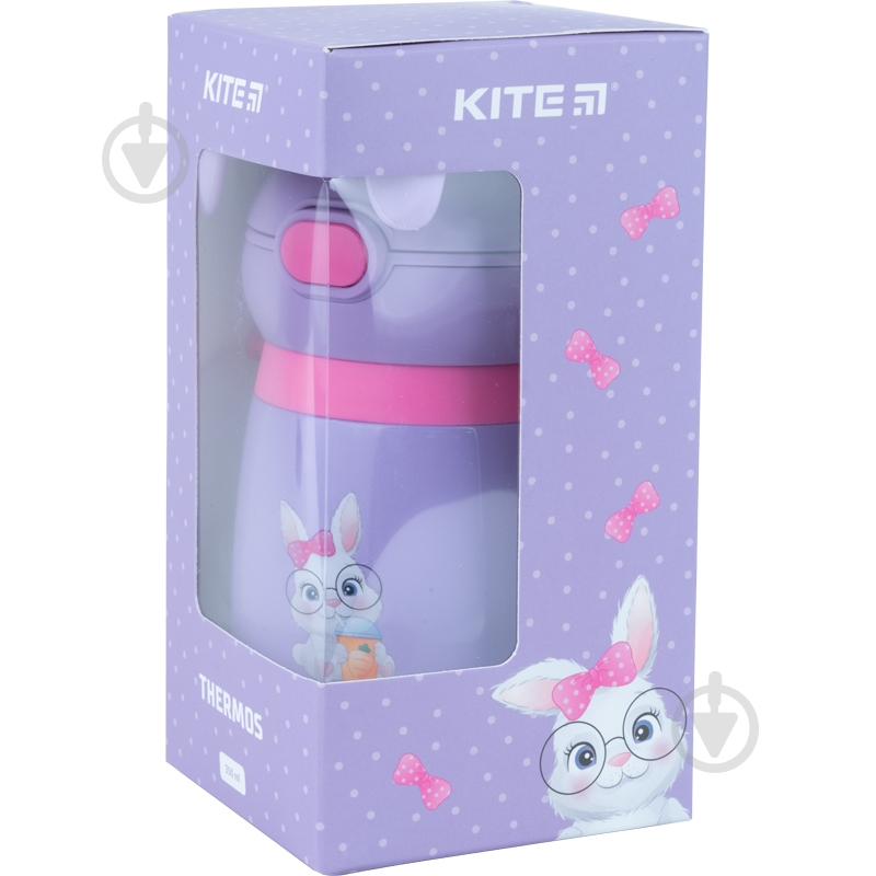 Термос детский KITE Rabbit фиолетовый 350 мл - фото 2 Термос детский KITE Rabbit фиолетовый 350 мл - фото 2