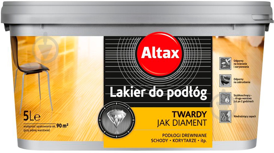 Лак для паркета Altax полумат 5 л дуб - фото 1