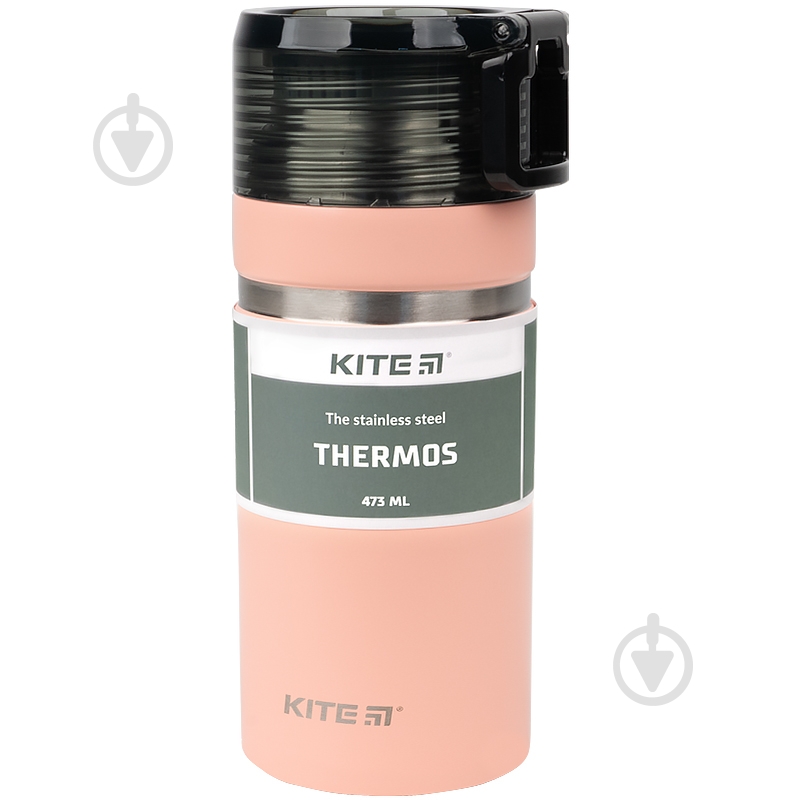 Термос детский KITE 473 мл персиковый - фото 1