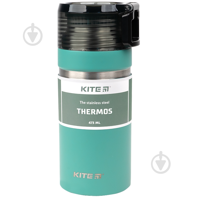 Термос детский KITE 473 мл зеленый - фото 2