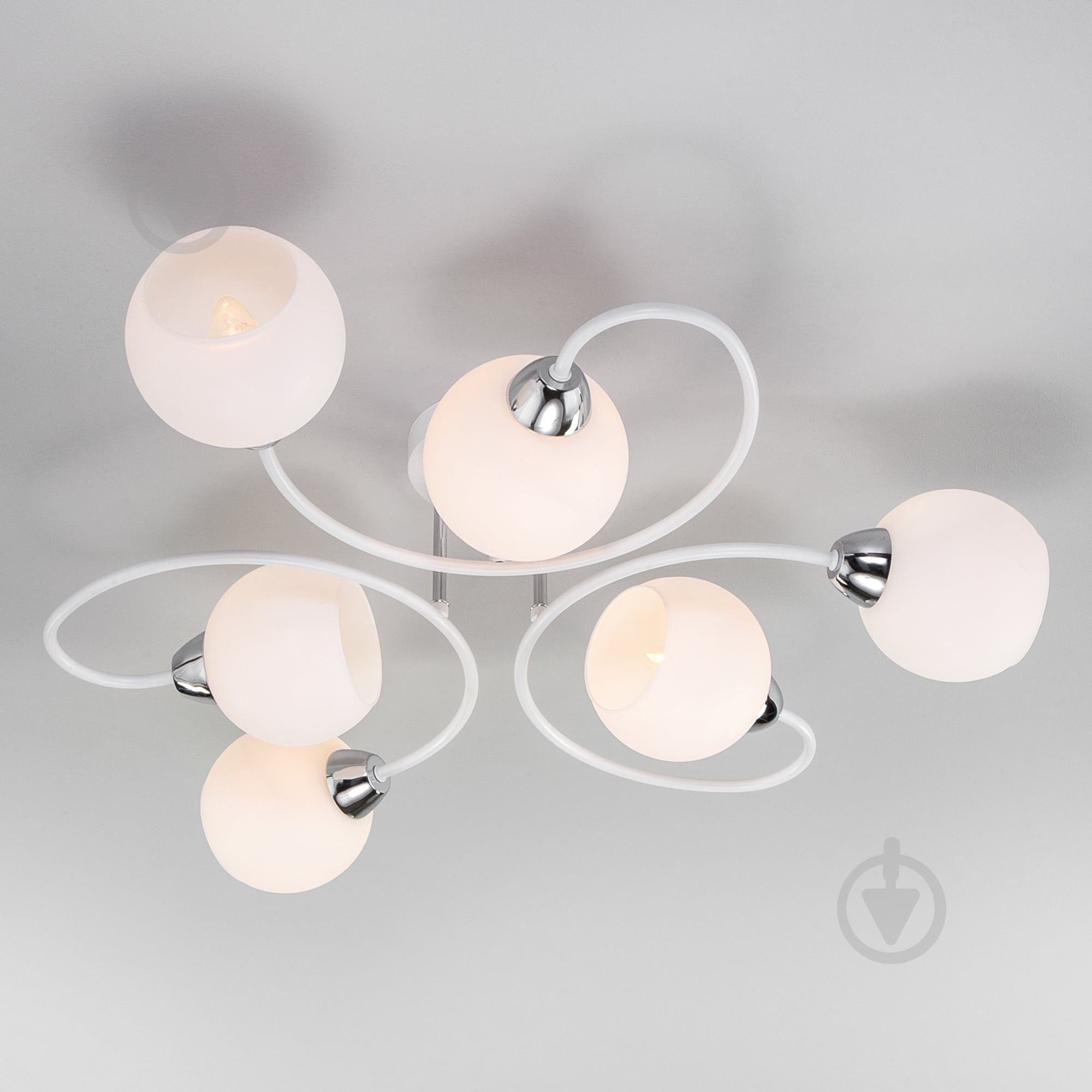 Люстра потолочная Strotskis Tulia 6x40 Вт E27 белый 30136/6 - фото 2