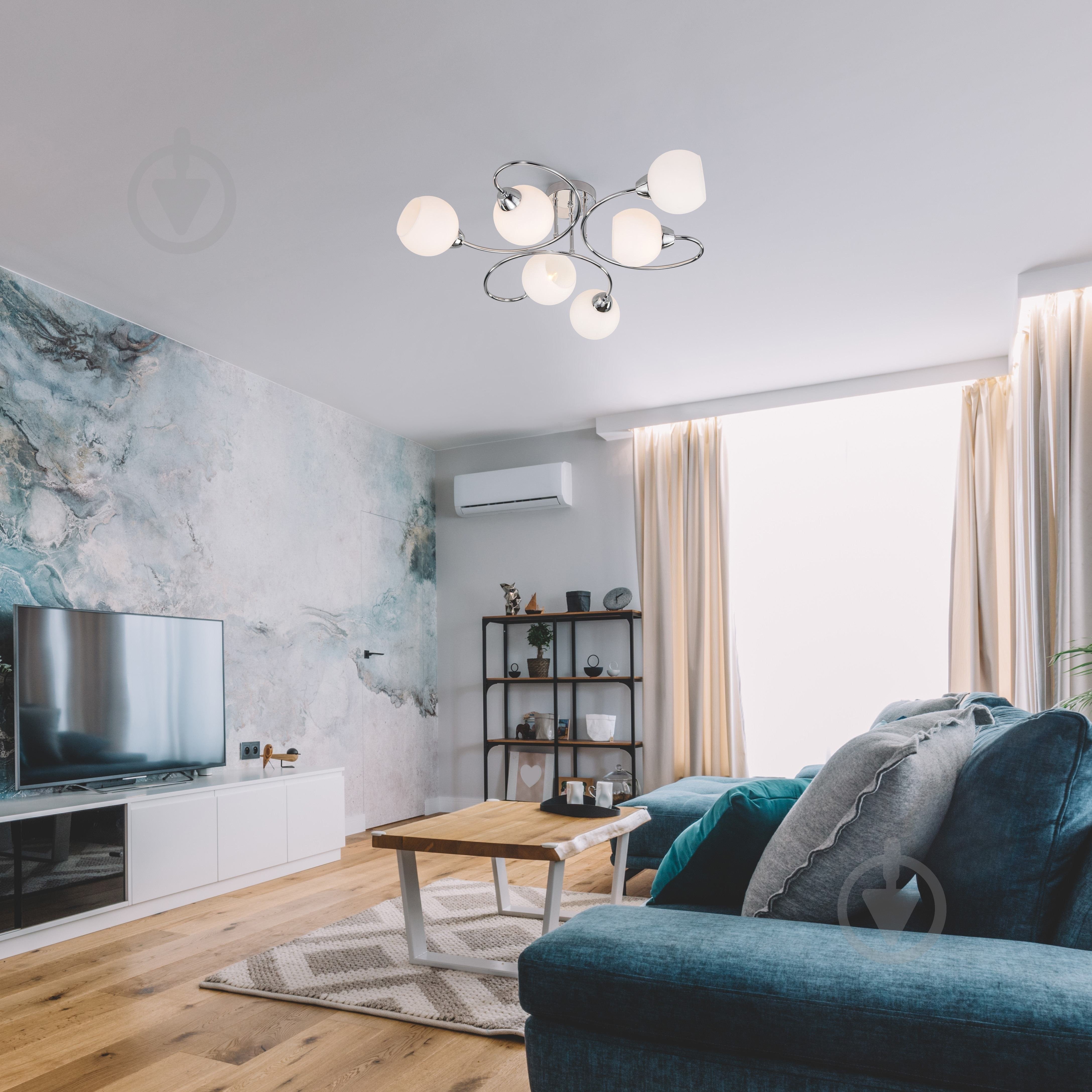 Люстра потолочная Strotskis Tulia 6x40 Вт E27 хром 30136/6 - фото 5 Люстра потолочная Strotskis Tulia 6x40 Вт E27 хром 30136/6 - фото 5