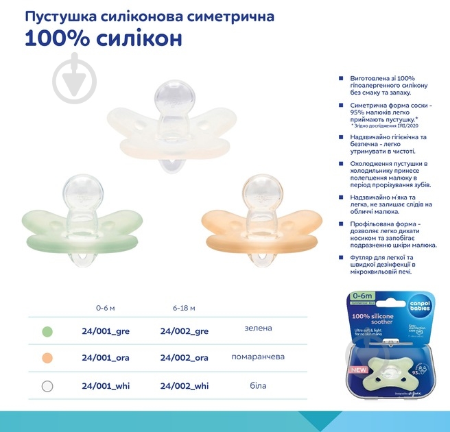 Пустушка симетрична Canpol Babies біла (5901691883116) - фото 11