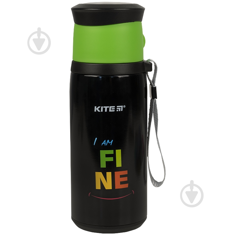 Термос детский KITE Fine 350 мл черный - фото 1