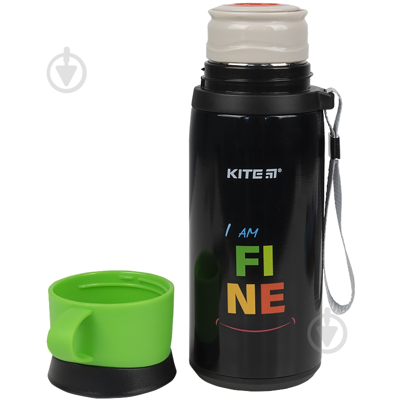 Термос детский KITE Fine 350 мл черный - фото 2