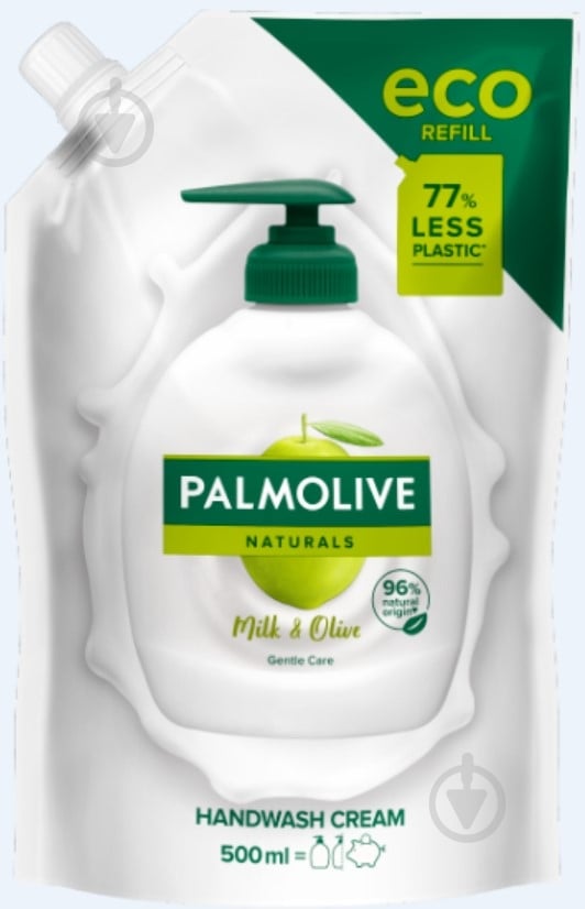 Мыло жидкое Palmolive Натюрель Молочко и Оливка Интенсивное увлажнение 500 мл 530 г 12 шт./уп. - фото 1