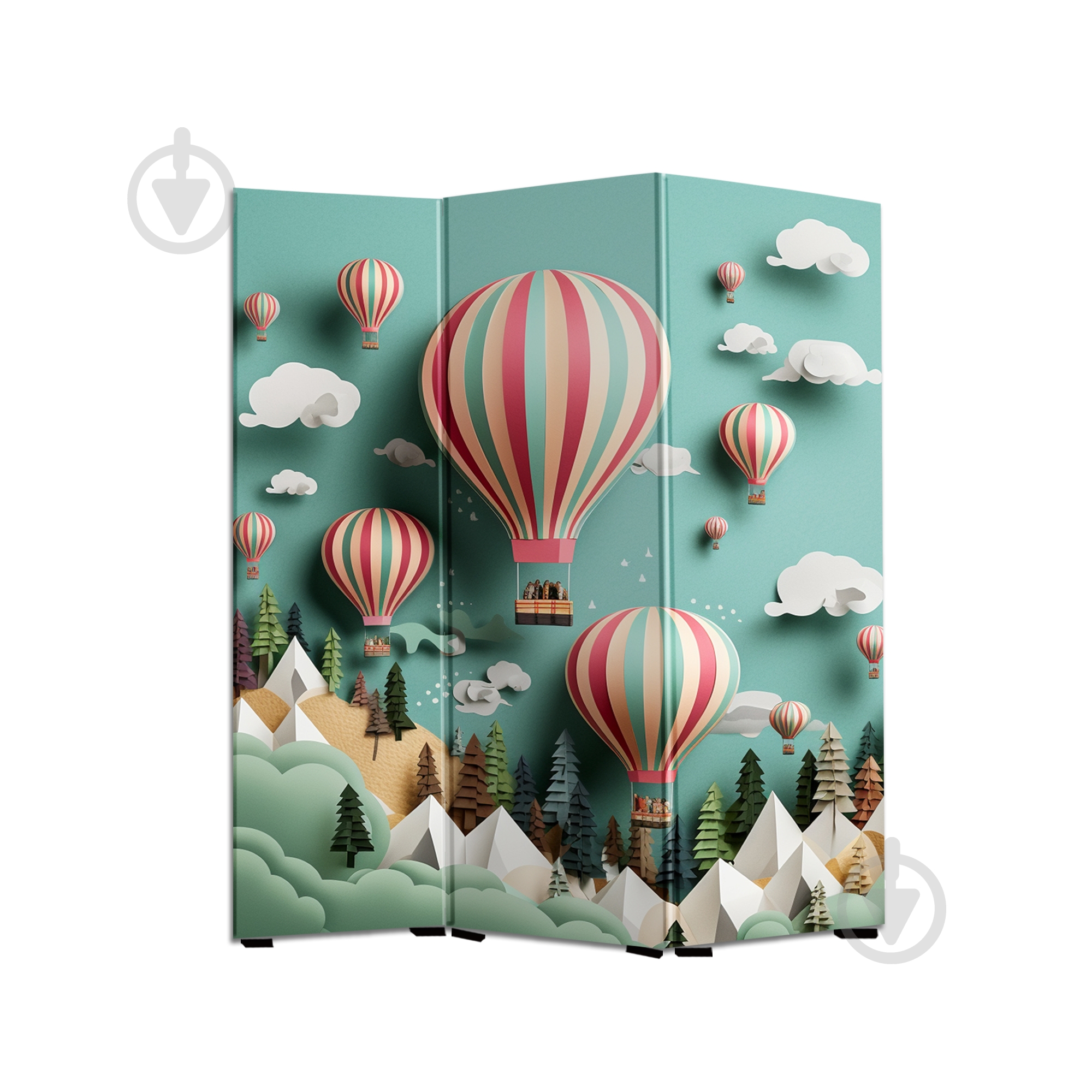 Ширма Теамо для девочки 1750x1400x25 мм розовый - фото 2 Ширма Теамо для девочки 1750x1400x25 мм розовый - фото 2