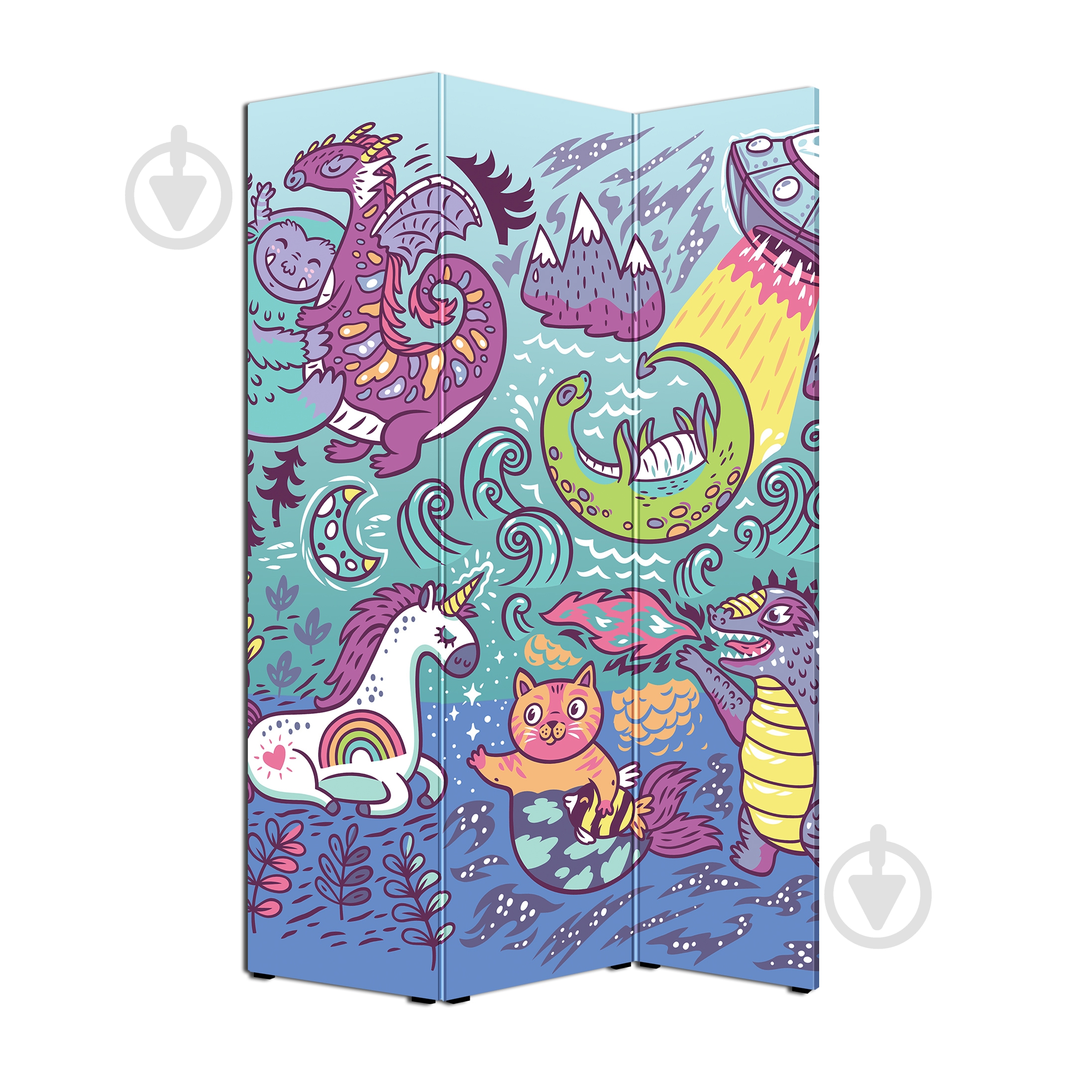 Ширма Теамо для девочки 2 1750x1180x20 мм синий - фото 3