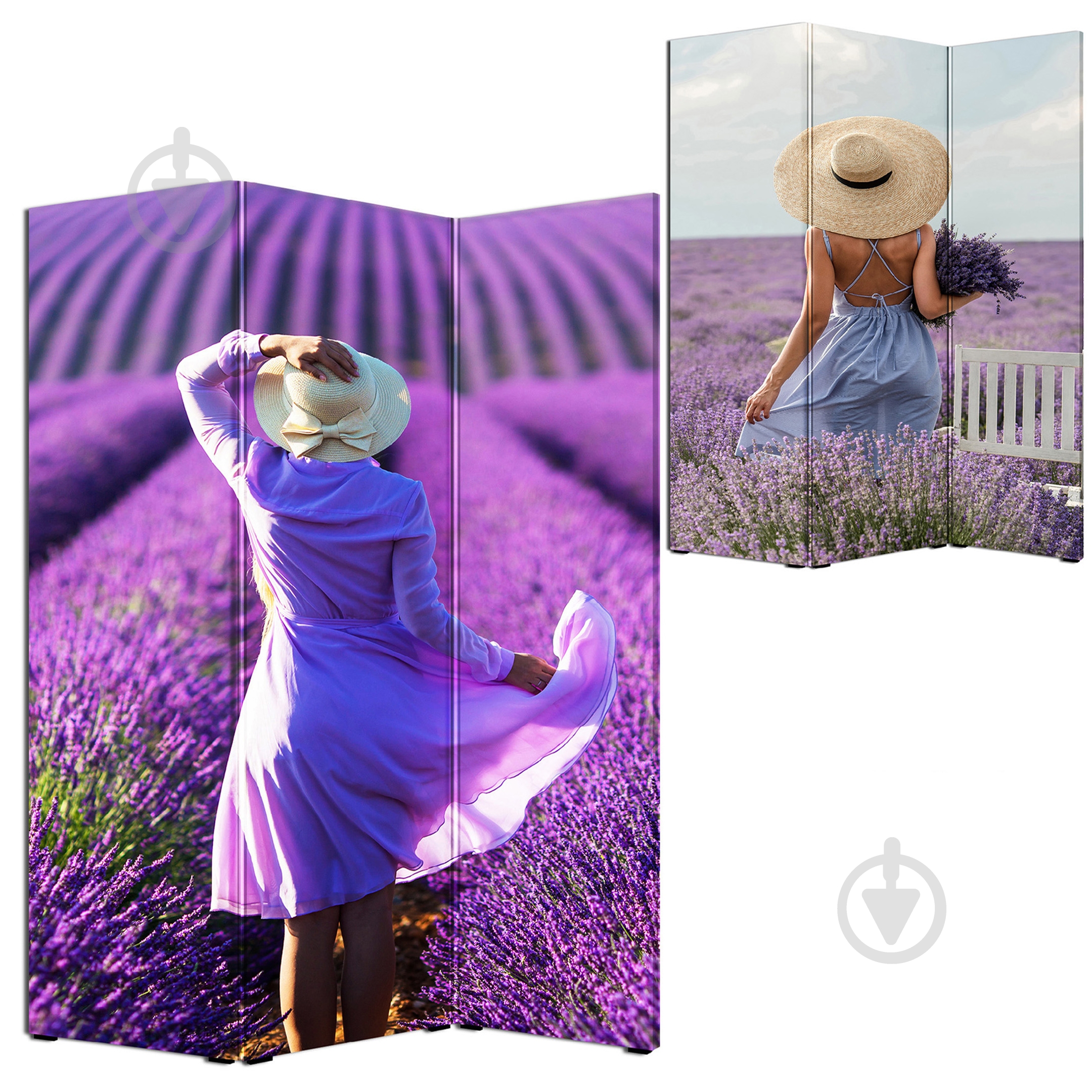 Ширма Теамо Лаванда 1750x1400x25 мм фиолетовый - фото 1