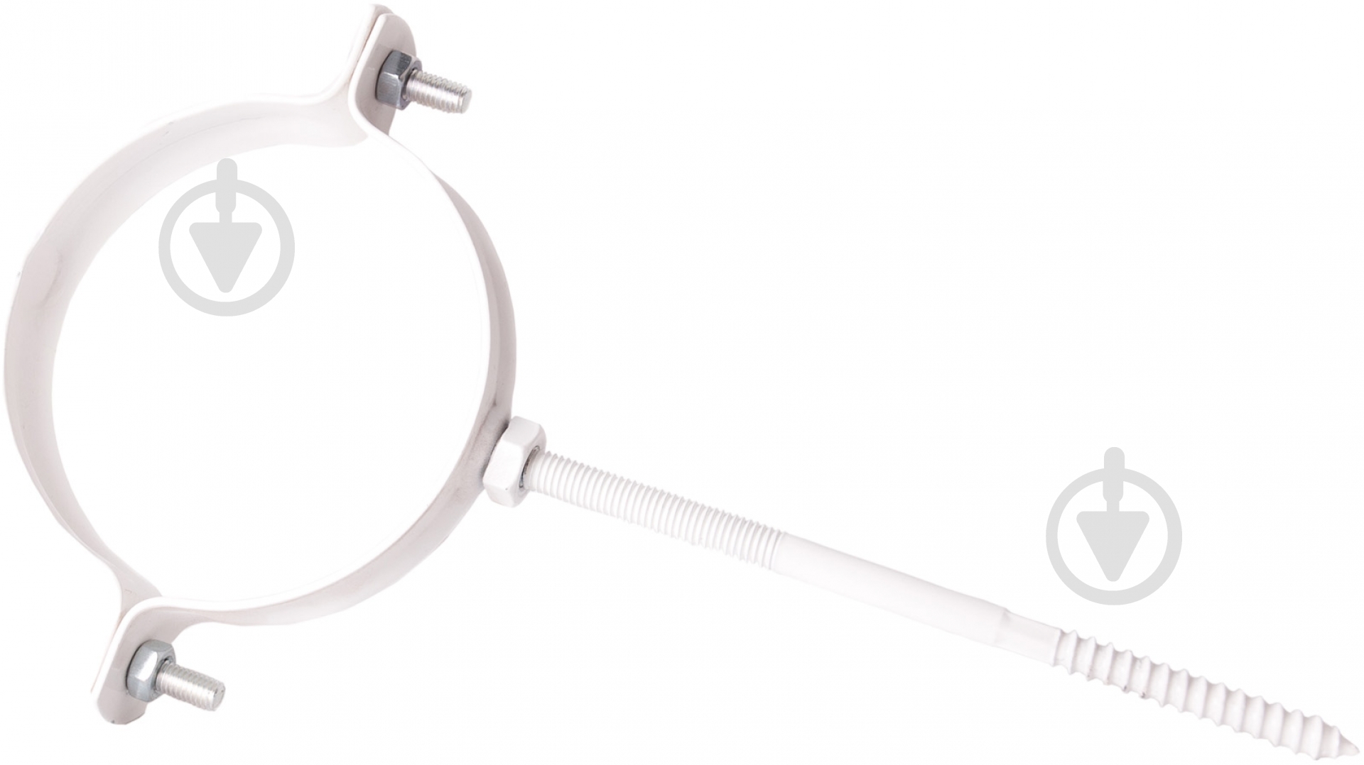 Кронштейн трубы металлический Сяйво L=160 мм D=90 мм белый - фото 1 Кронштейн трубы металлический Сяйво L=160 мм D=90 мм белый - фото 1