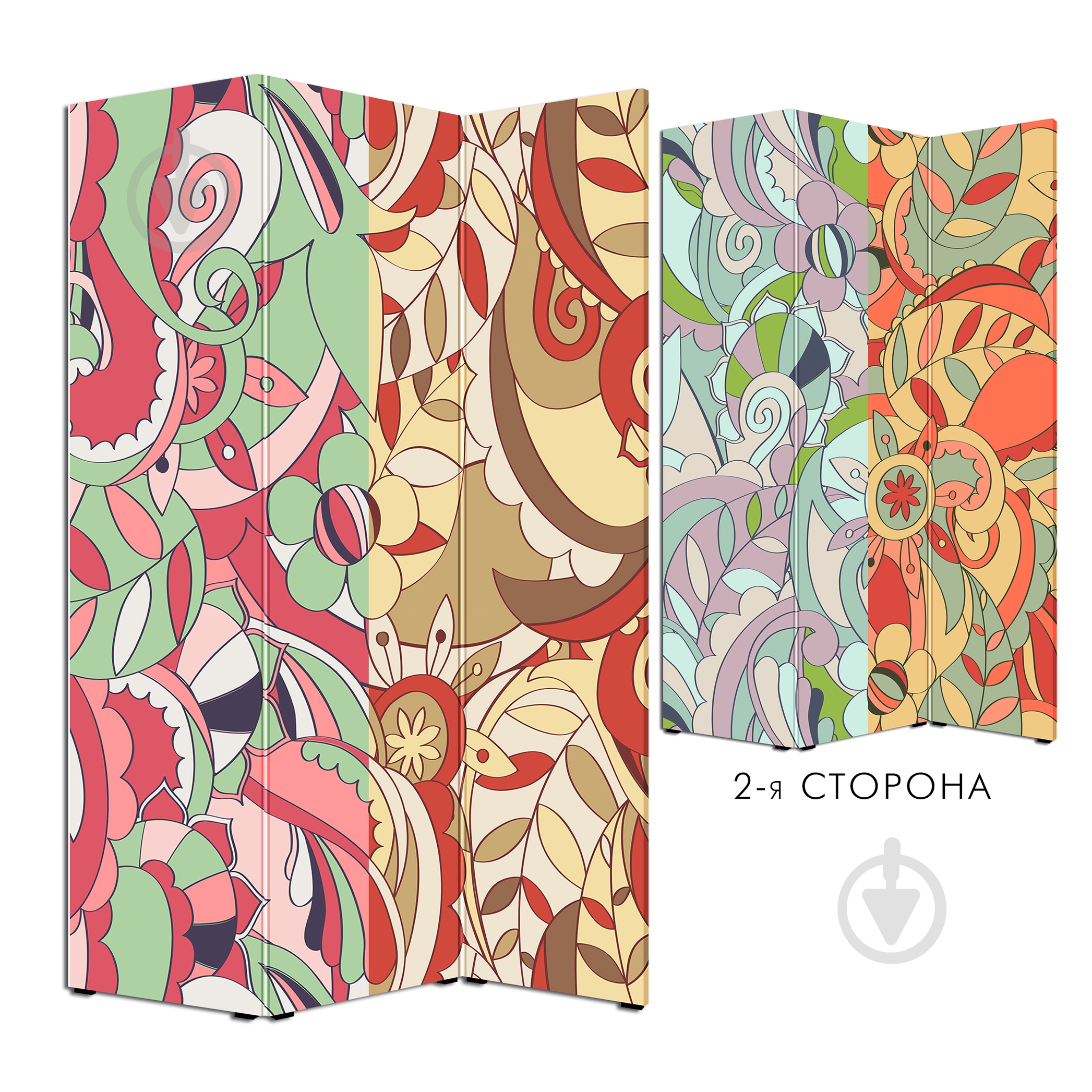 Ширма Теамо Патерн 2 1750x1150x20 мм разноцветный - фото 1 Ширма Теамо Патерн 2 1750x1150x20 мм разноцветный - фото 1