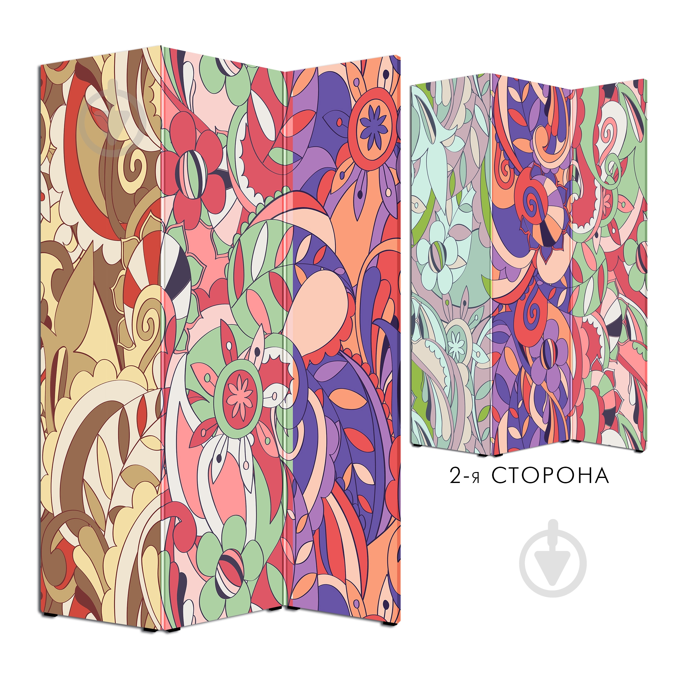 Ширма Теамо Патерн 3 1750x1150x20 мм фиолетовый - фото 1 Ширма Теамо Патерн 3 1750x1150x20 мм фиолетовый - фото 1