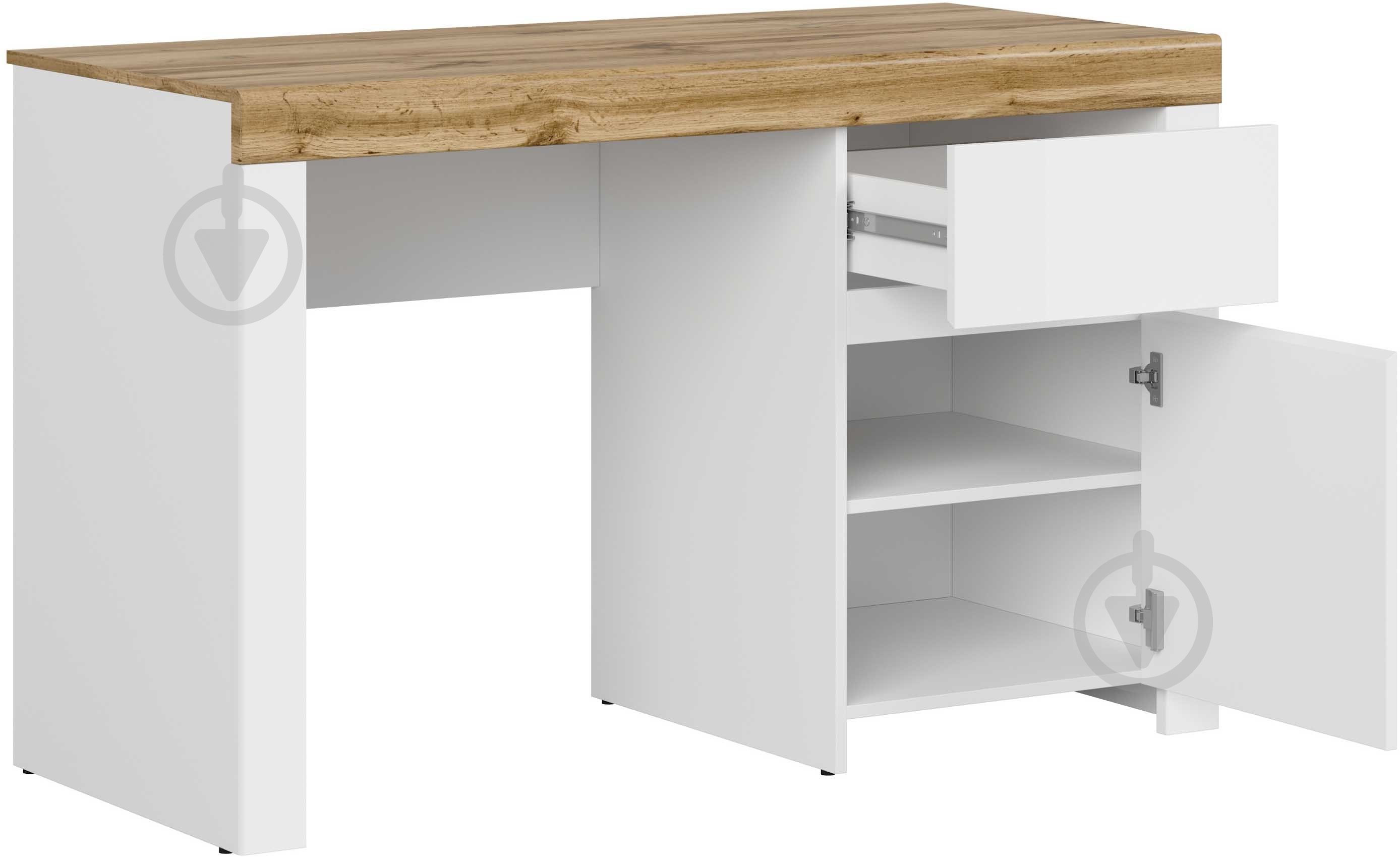 Стол письменный BRW Holten 1д1ш 815х1302х565 мм белый/дуб вотан (S440-BIU1D1S-BI/DWO/BIP) - фото 2