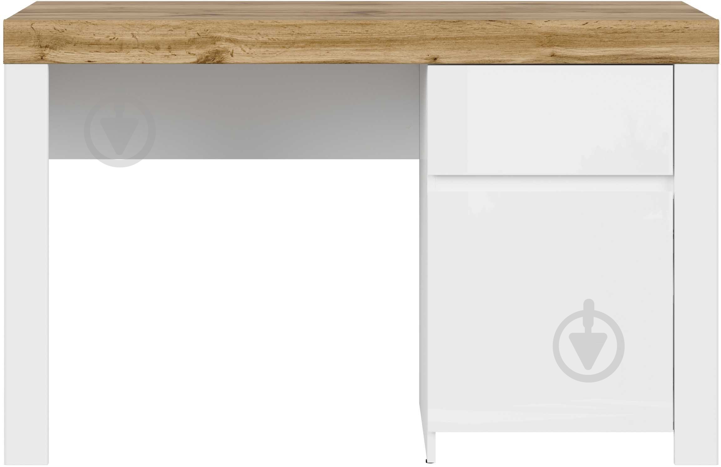 Стол письменный BRW Holten 1д1ш 815х1302х565 мм белый/дуб вотан (S440-BIU1D1S-BI/DWO/BIP) - фото 1