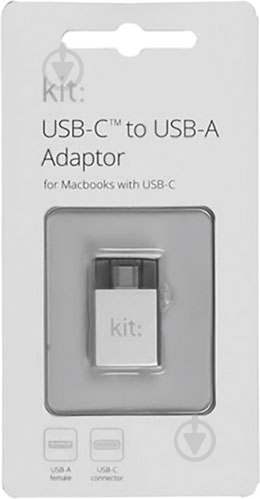 Адаптер Kit USB Type-C – USB сірий (CADPGR) - фото 2