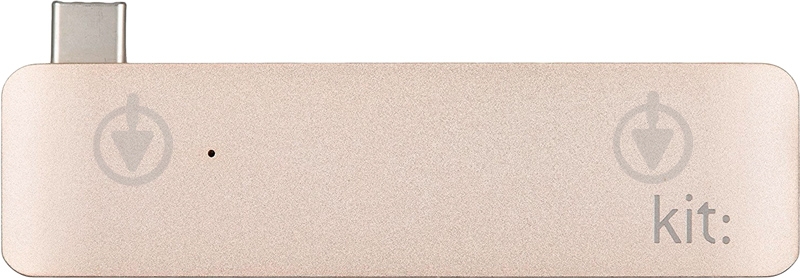 Адаптер Kit USB-C Multiport USB-C to USB 3.0 SD microSD reader Gold - фото 2