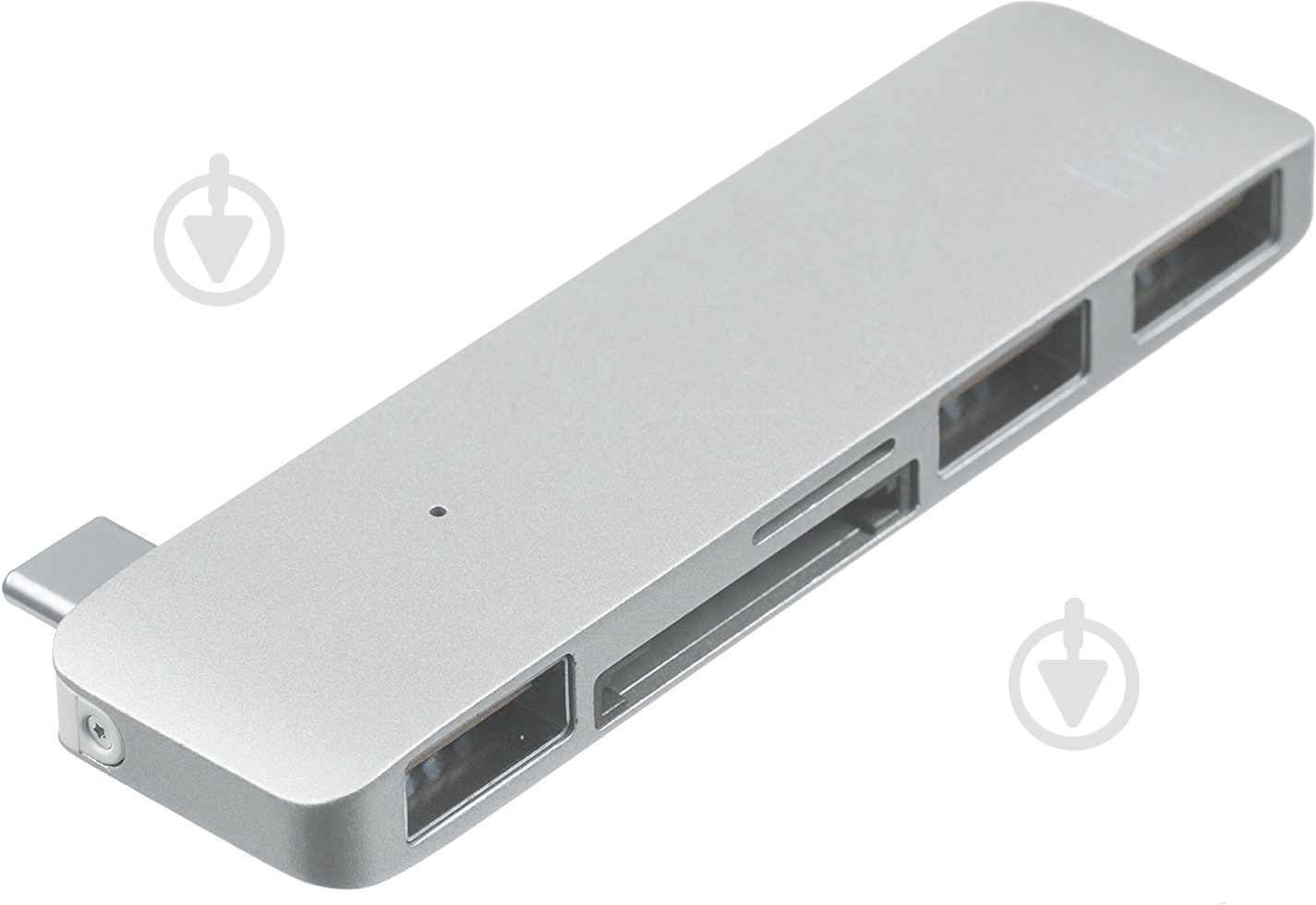 Адаптер Kit  Multiport USB-C to USB 3.0 SD/microSD silver - фото 2