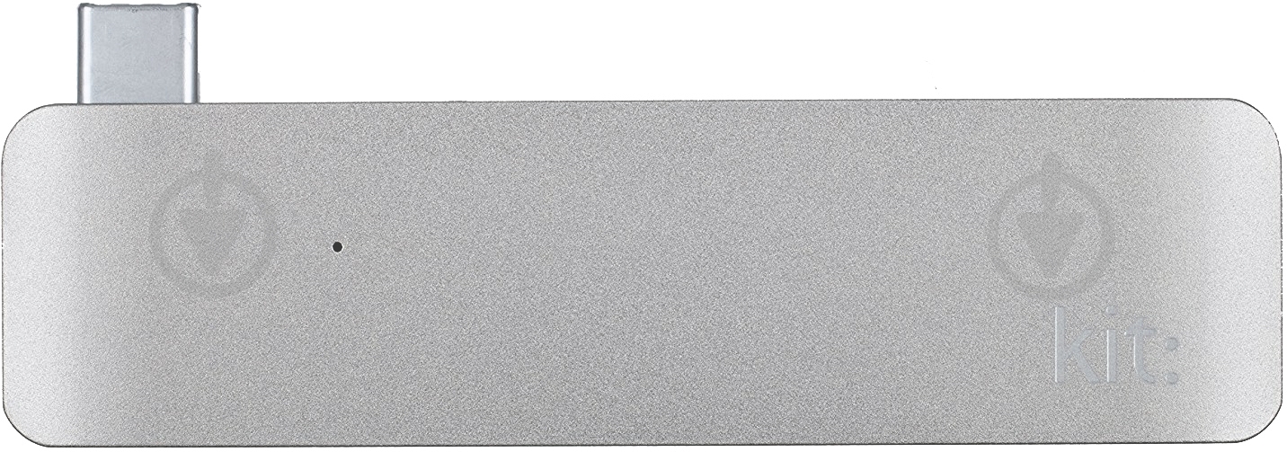 Адаптер Kit  Multiport USB-C to USB 3.0 SD/microSD silver - фото 1