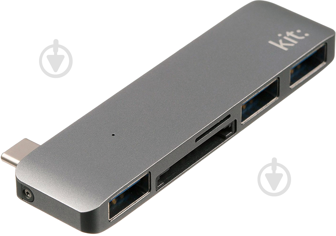 Адаптер Kit  Multiport USB-C to USB 3.0 SD/microSD space grey - фото 2