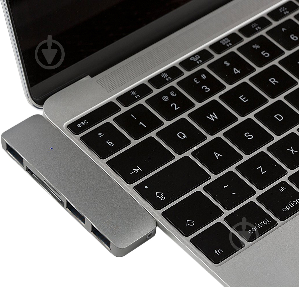 Адаптер Kit  Multiport USB-C to USB 3.0 SD/microSD space grey - фото 4