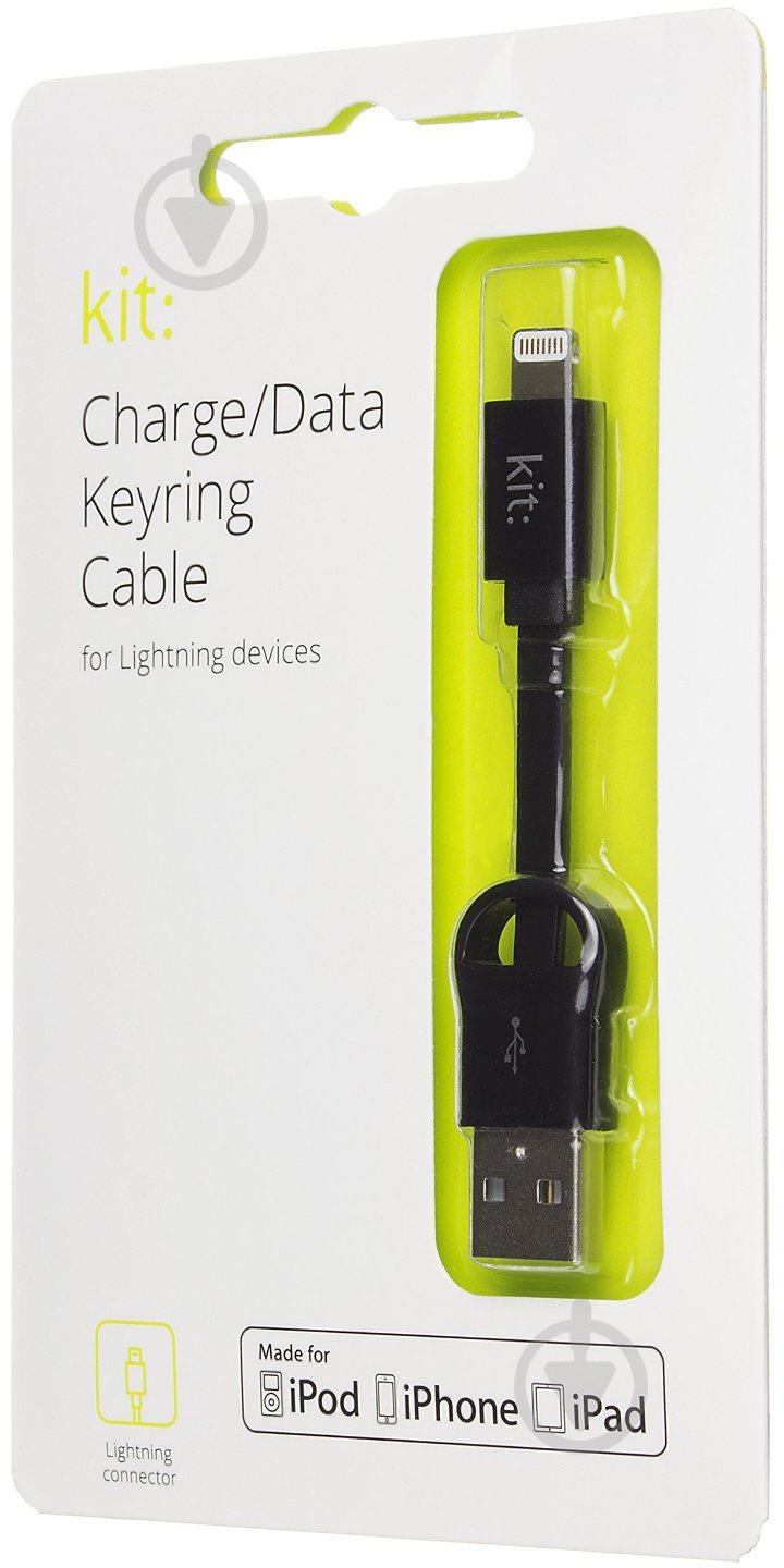 Кабель-брелок Kit USB – microUSB 0.15 м черный (IP5USBKEYBK) - фото 4