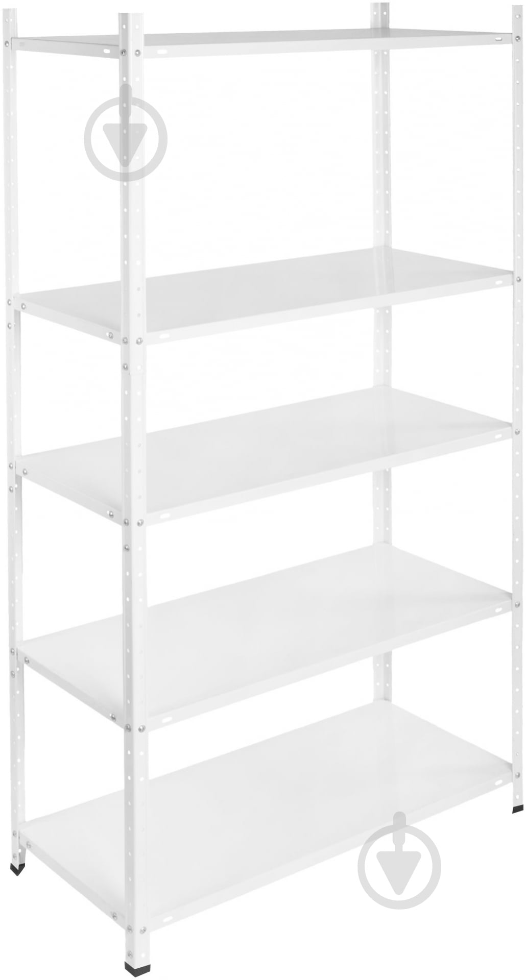 Стелаж 1850x950x400 мм Гранд білий метал полиці 5 шт. фарбований - фото 1