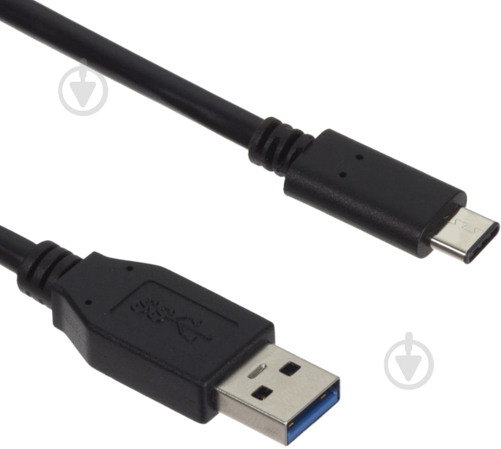 Кабель Kit USB Type-C – USB 0.9 м черный (CAUSBDAT) - фото 1