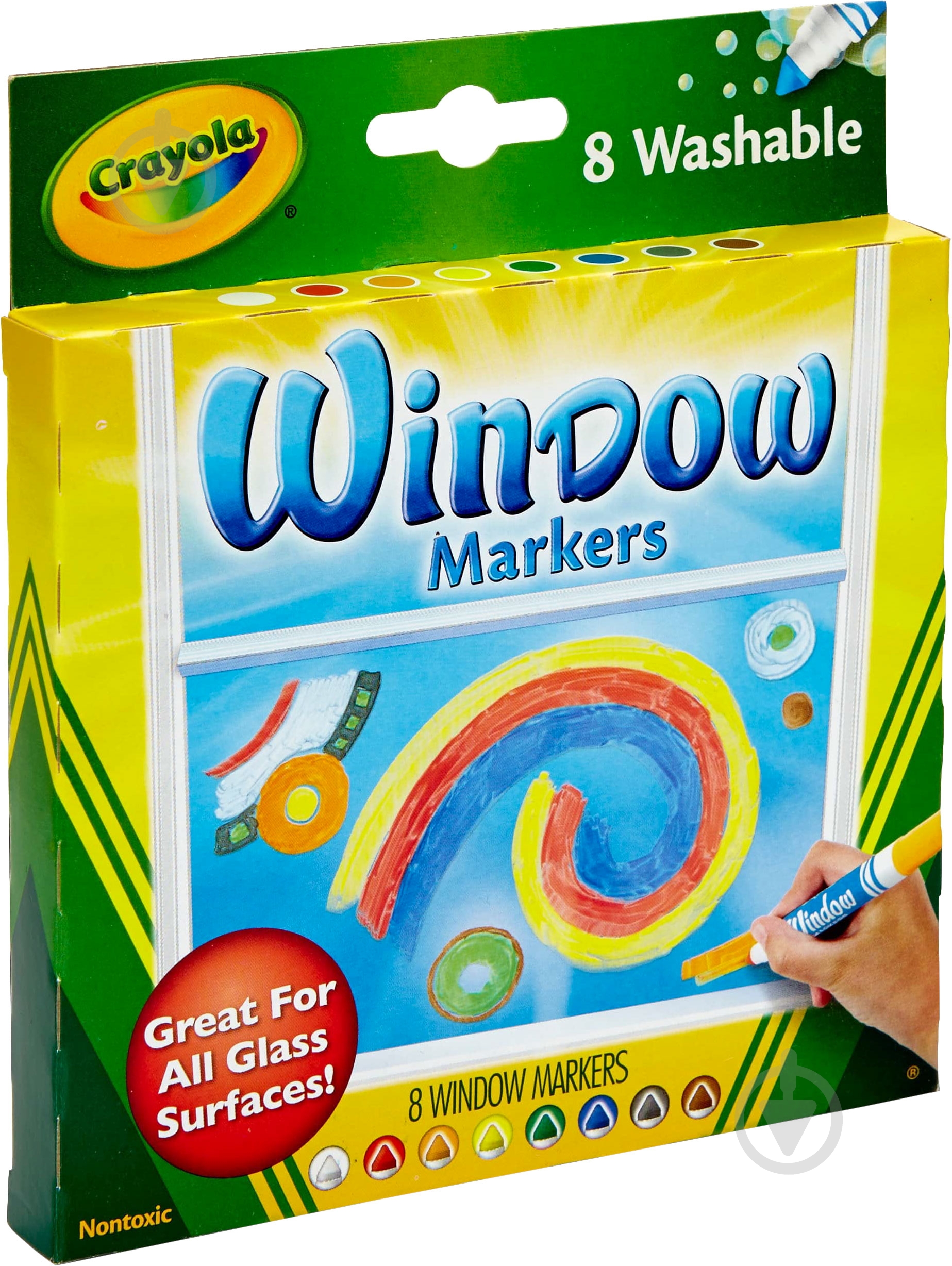 Набор фломастеров для рисования на стекле (washable) 8 шт. Crayola - фото 1