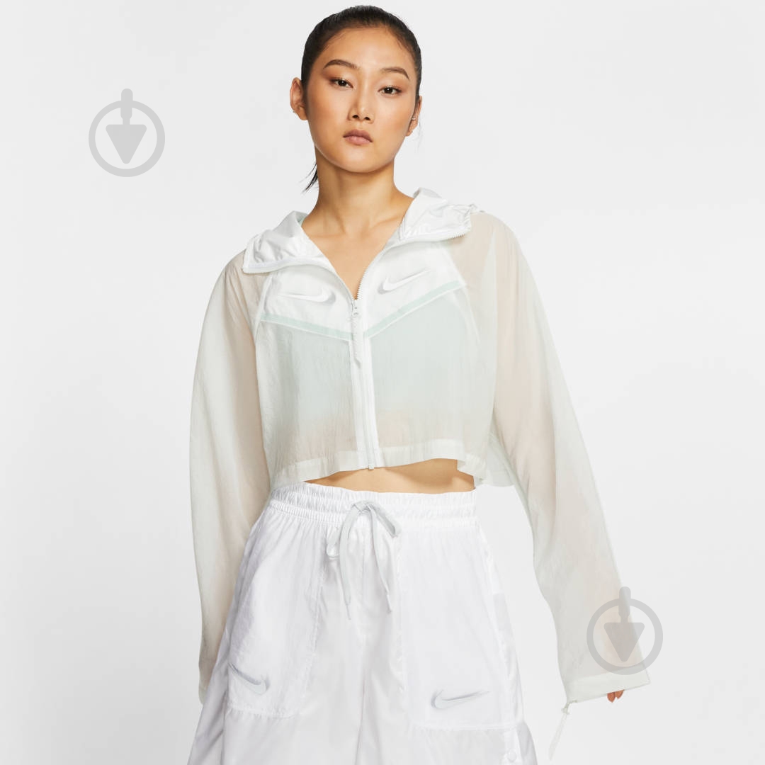 Куртка женская демисезонная Nike W NSW JKT UP IN AIR CT0764-083 р.M белая - фото 4