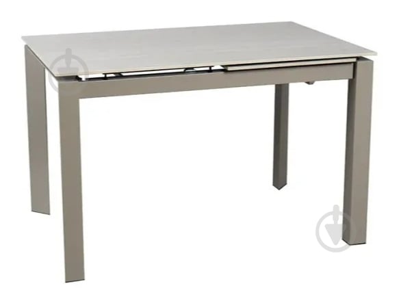 Стол обеденный Prestol Ларс 1400(2000)x800x750мм бежевый/шампань - фото 1