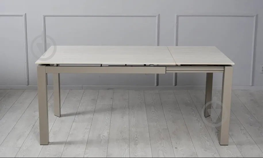 Стол обеденный Prestol Ларс 1400(2000)x800x750мм бежевый/шампань - фото 5