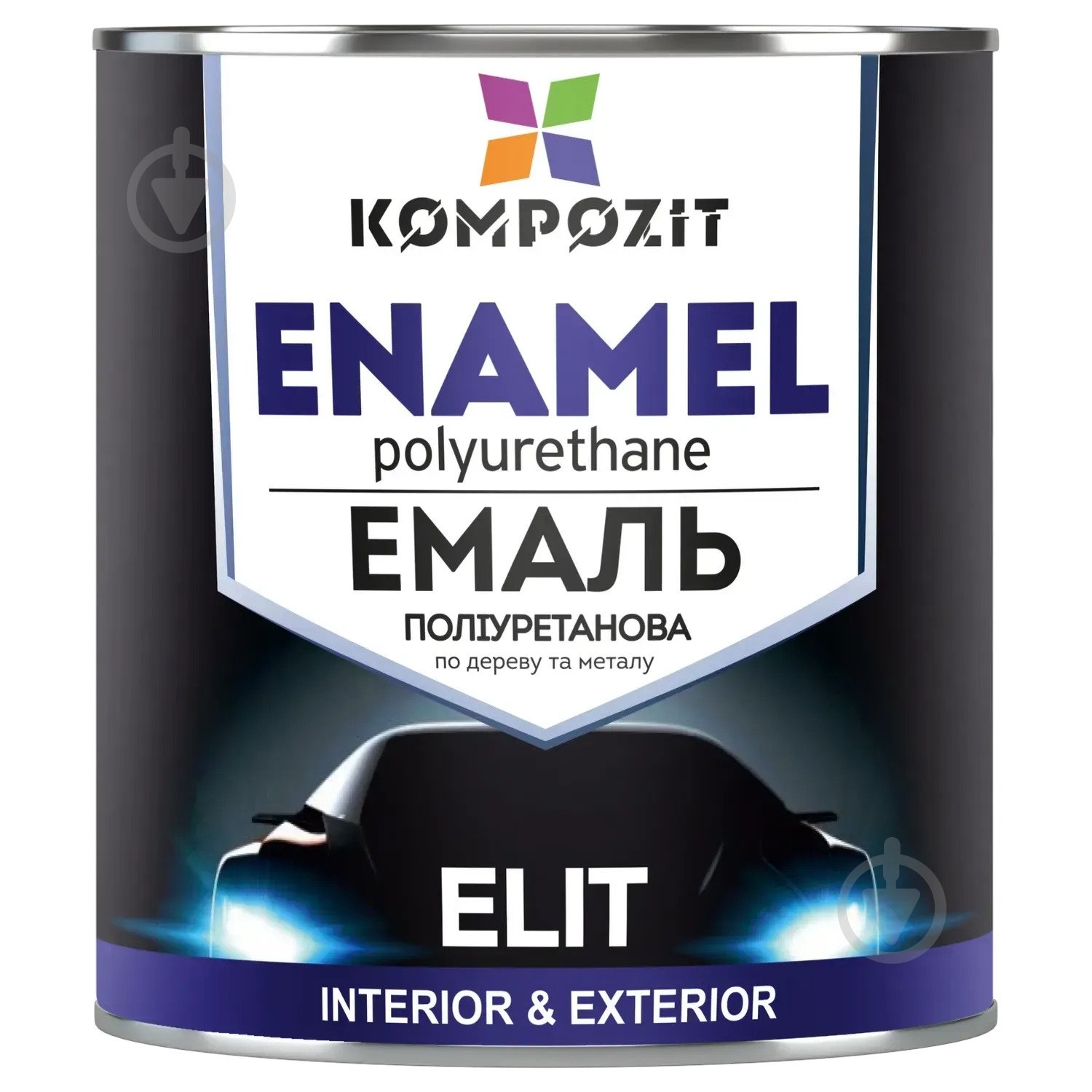 Эмаль полиуретановая Kompozit ELIT белый глянец 0,6 л - фото 2