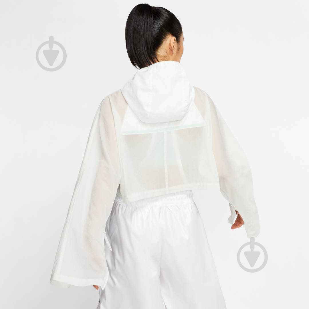 Куртка женская демисезонная Nike W NSW JKT UP IN AIR CT0764-083 р.XS белая - фото 5