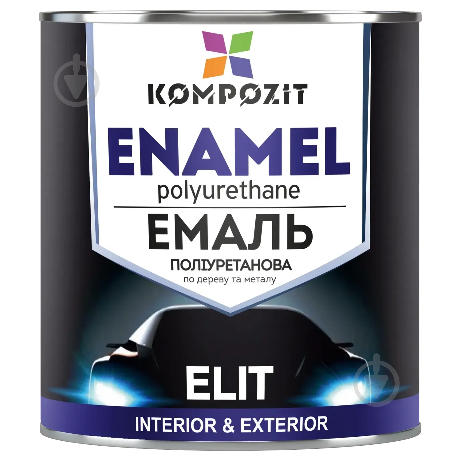 Эмаль полиуретановая Kompozit ELIT белый глянец 2,5 л - фото 2