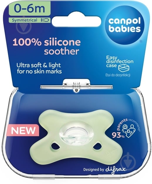 Пустышка симметричная Canpol Babies зеленая (5901691883079) - фото 2
