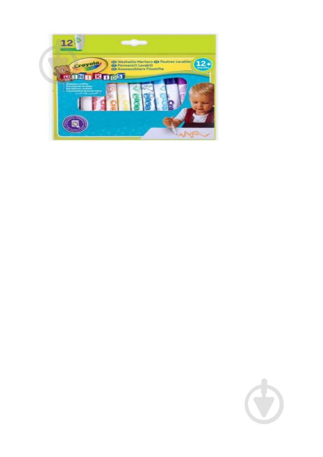 Набор фломастеров Mini Kids (washable) 12 шт. Crayola - фото 1