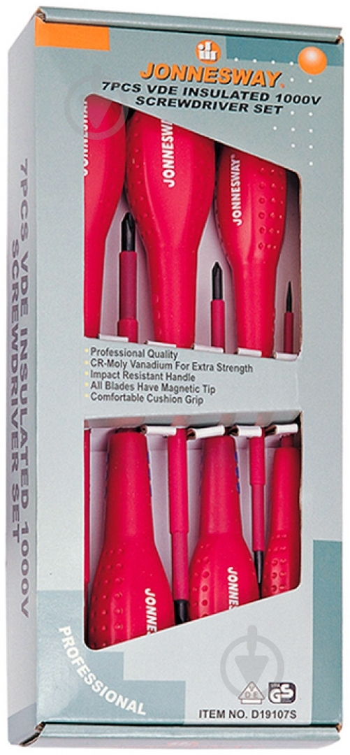 Набор отверток Jonnesway D19107S D19107S - фото 2 Набор отверток Jonnesway D19107S D19107S - фото 2