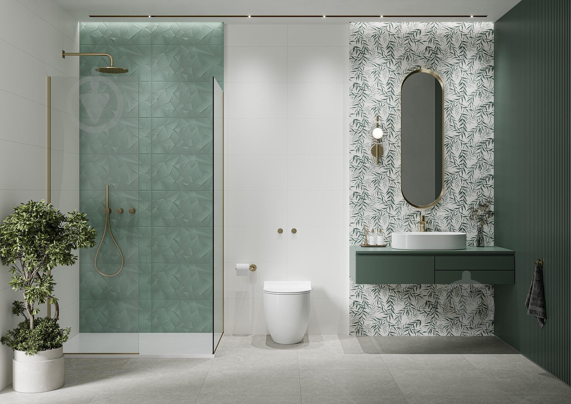 Плитка Ceramika Paradyz Salvinia green dekor mat 30x60 см - фото 2