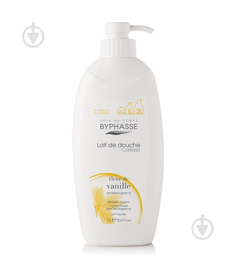 Гель для душа Byphasse Caresse цветы ванили 1000 мл - фото 1