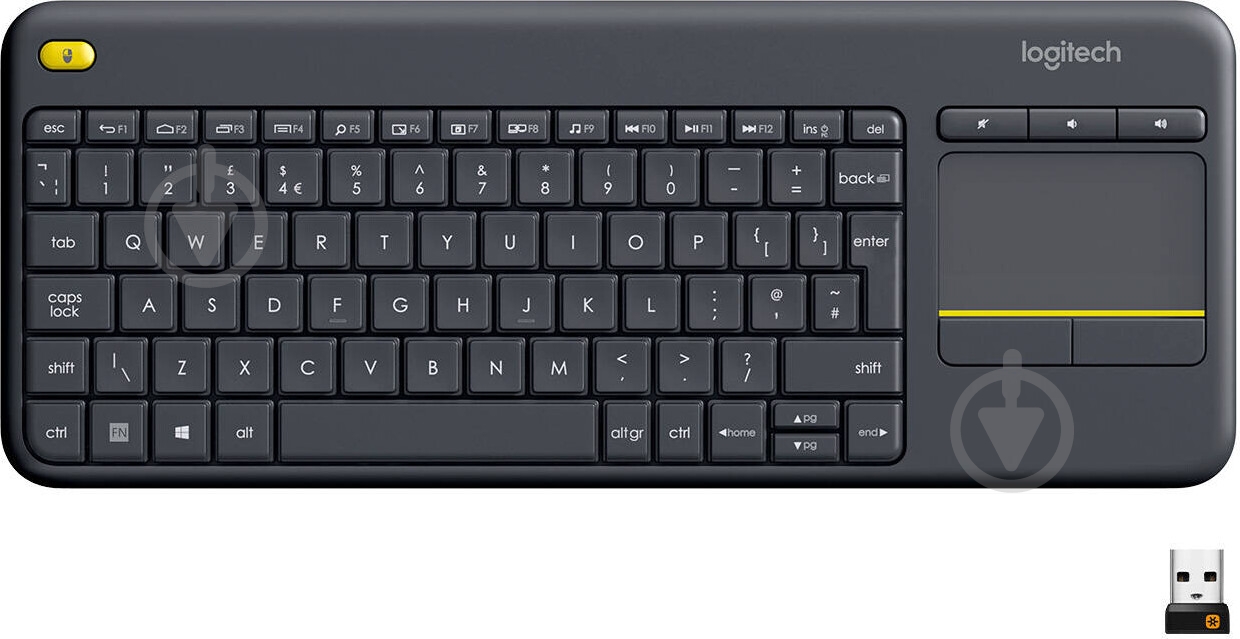 Клавиатура Logitech K400 Plus WL Ru (920-007147) black - фото 1