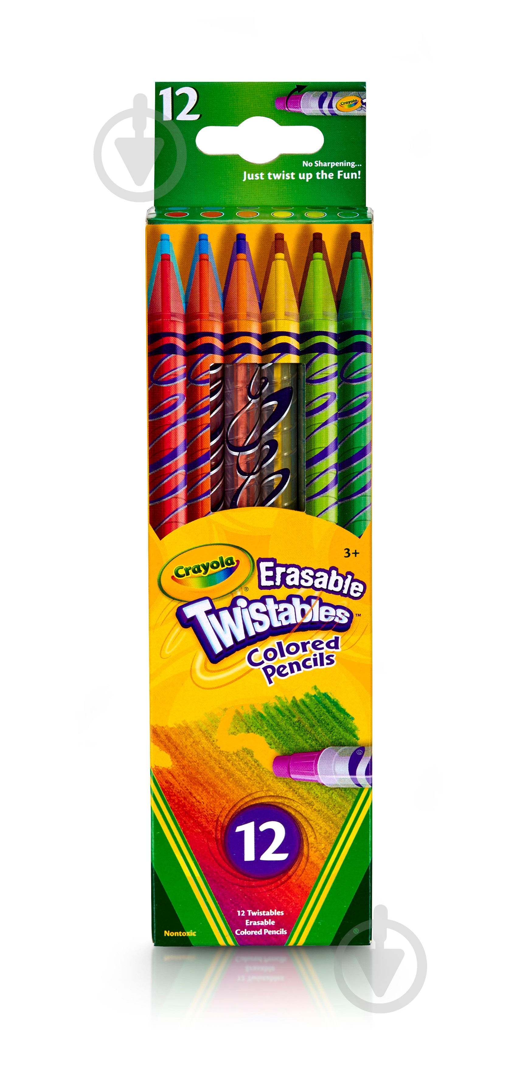 Карандаши цветные Твист с ластиком 12 шт./уп. Crayola - фото 1