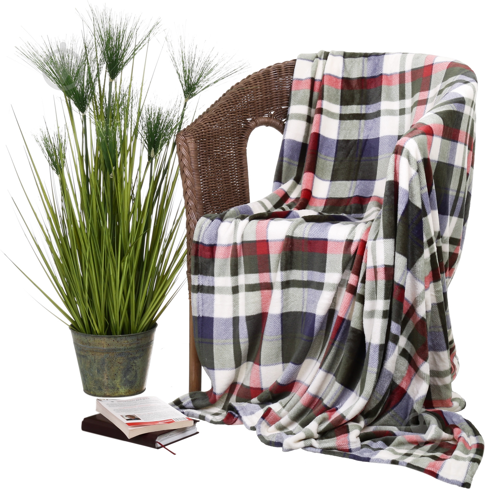 Плед Flannel CHECK GREEN 150x200 см зеленый La Nuit - фото 1