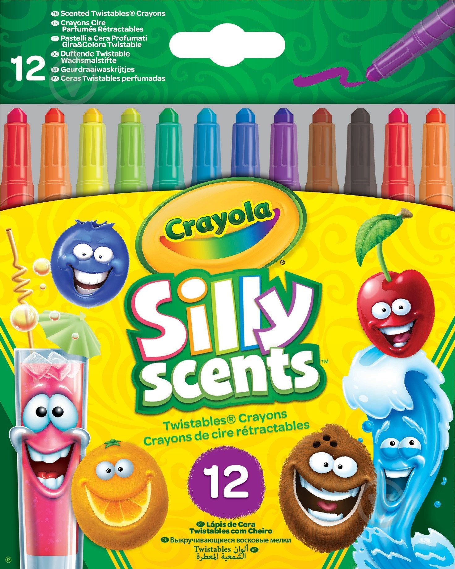 Мел восковый Silly Scents Твист 12 шт./уп. Crayola - фото 1